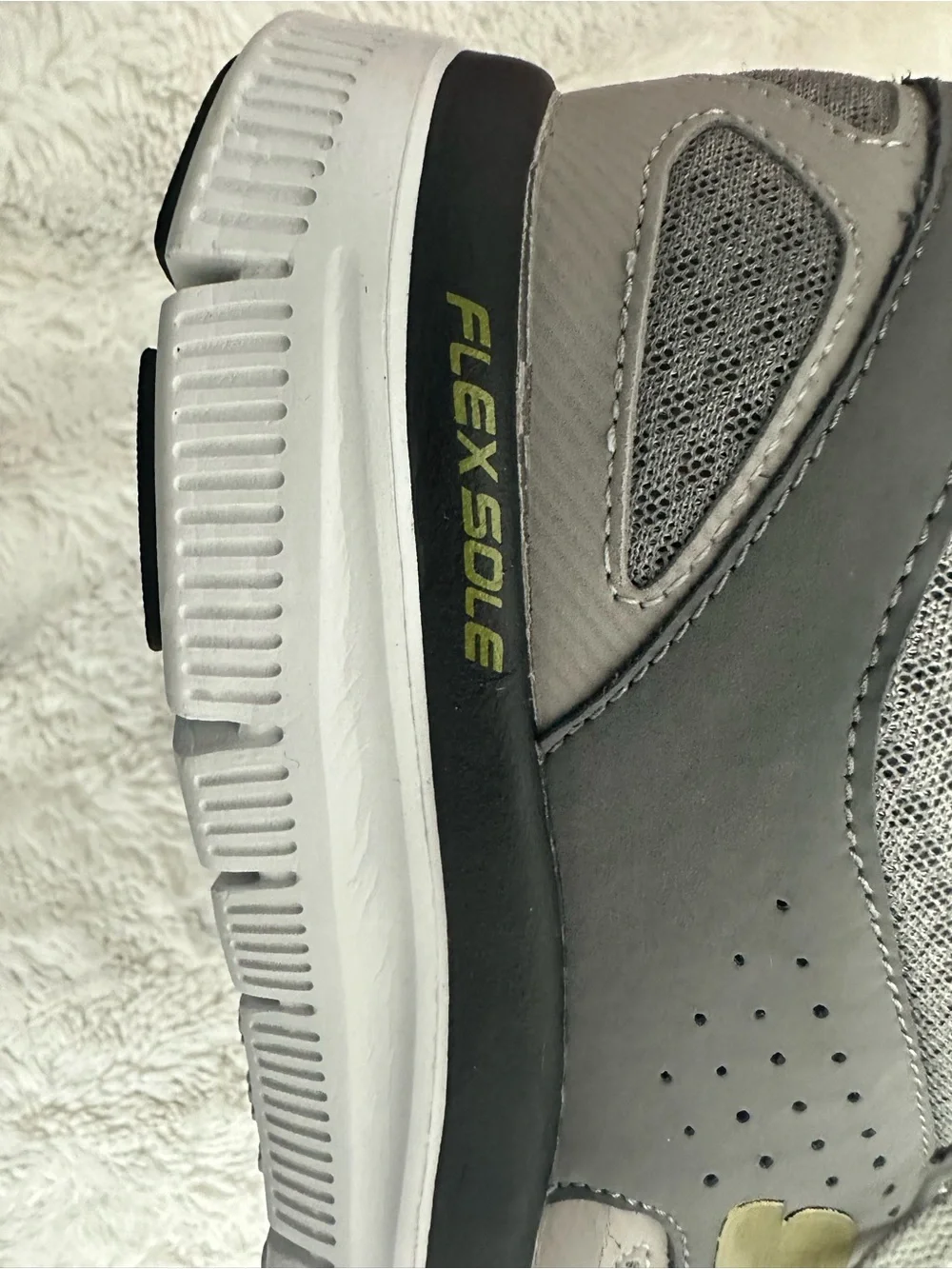 Skechers Men's Gray Athletic Sneakers with Yellow Interior